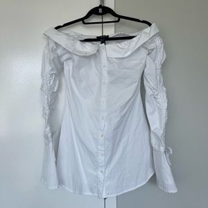 Off the shoulder White Mini Dress